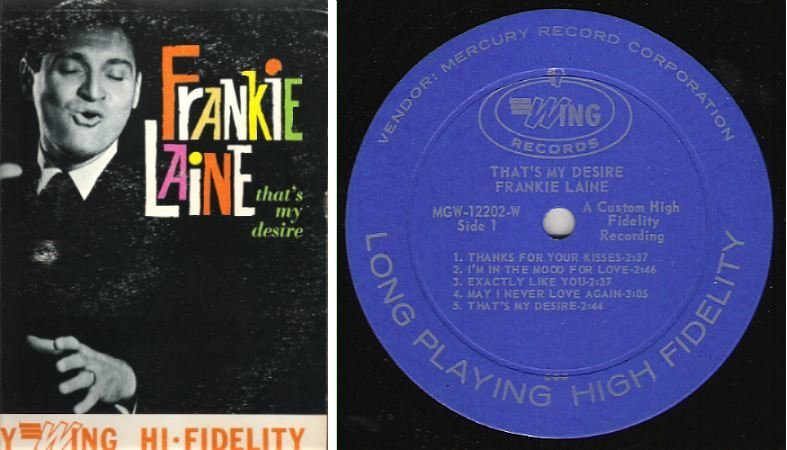 Laine, Frankie / That's My Desire (1962) / Mercury-Wing MGW-12202 (Album, 12" Vinyl)
