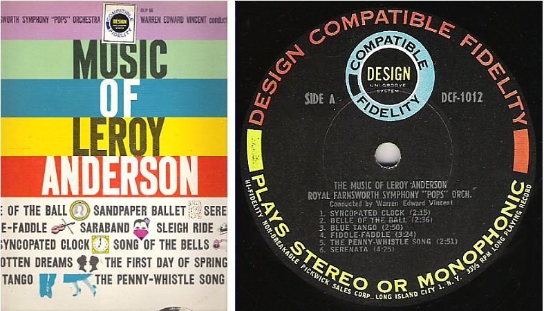 Royal Farnsworth Symphony / The Music of Leroy Anderson (1959) / Design DCF-1012