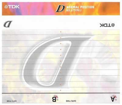 TDK / D - Normal Position / Pink-Orange-Purple