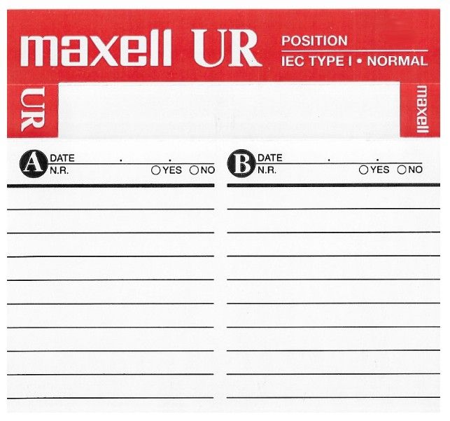 Maxell / UR - Normal Position / Red-White-Black
