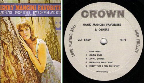 Uncredited Artists / Henry Mancini Favorites (1964) / Crown CLP-5459 (Album, 12" Vinyl)