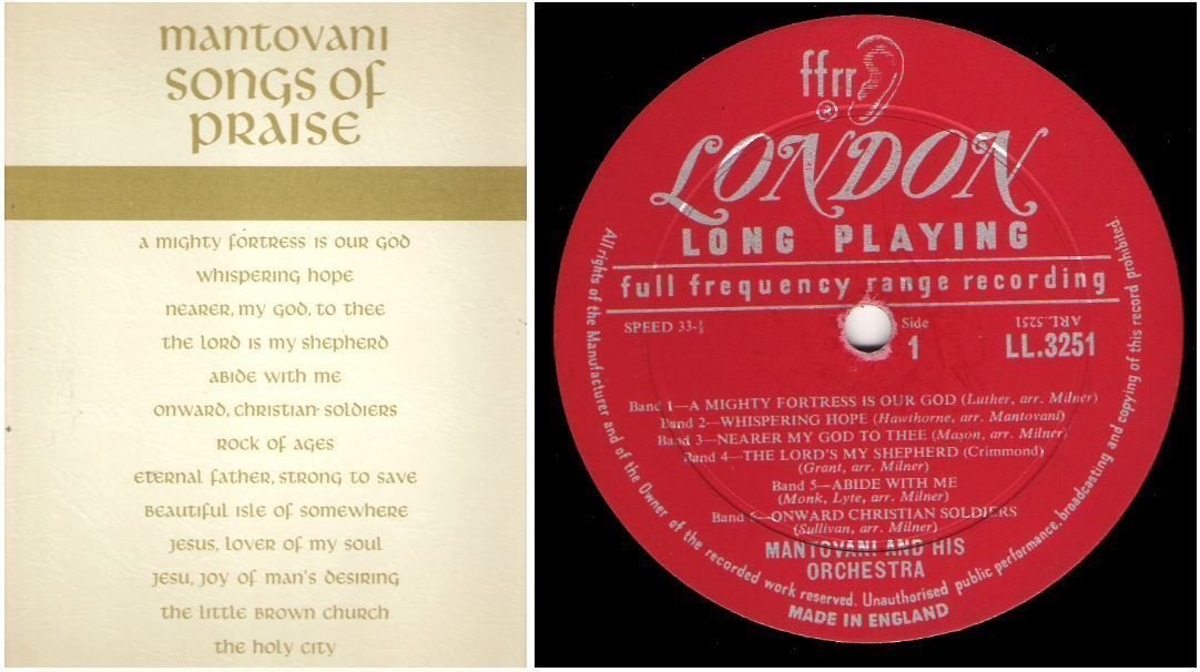 Mantovani / Songs Of Praise (1961) / London LL.3251