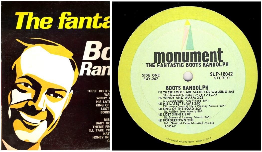 Randolph, Boots / The Fantastic Boots Randolph (1966) / Monument SLP-18042