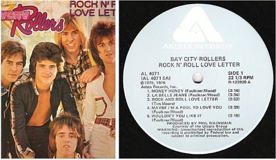 Bay City Rollers / Rock N&#39; Roll Love Letter (1976) / Arista AL-4071