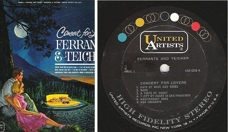 Ferrante + Teicher / Concert For Lovers (1963) / United Artists UAS-6315 (Album, 12" Vinyl)