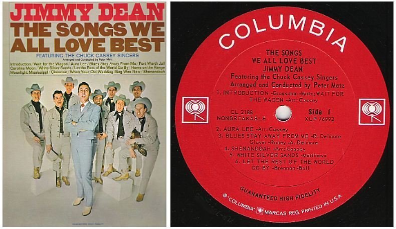 Dean, Jimmy / The Songs We All Love Best (1964) / Columbia CL-2188 (Album, 12" Vinyl)