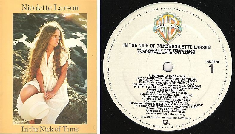 Larson, Nicolette / In the Nick of Time (1979) / Warner Bros. HS-3370 (Album, 12" Vinyl)