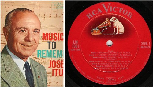 Iturbi, Jose / Music To Remember (1956) / RCA Victor Red Seal LM-1981 (Album, 12" Vinyl)