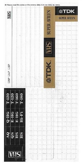TDK / Video Tape Sticker (Set of 16)