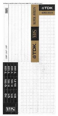 TDK / Video Tape Sticker (Set of 16)