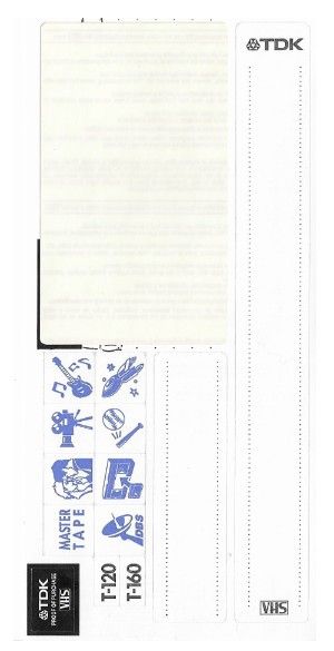 TDK / Video Tape Sticker (Set of 13)