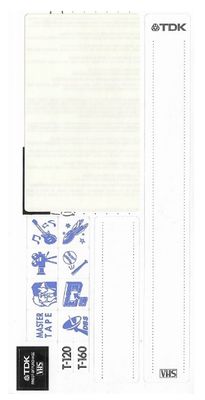 TDK / Video Tape Sticker (Set of 13)