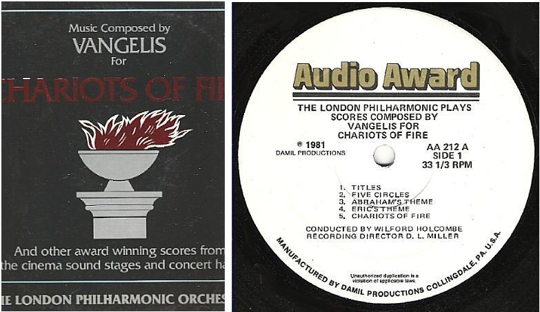 London Philharmonic Orchestra / Music Composed by Vangelis for Chariots of Fire (1981) / Audio Award AA-212