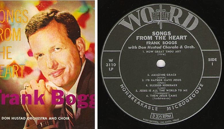 Boggs, Frank / Songs From the Heart (1960) / Word W-3110 (Album, 12" Vinyl)
