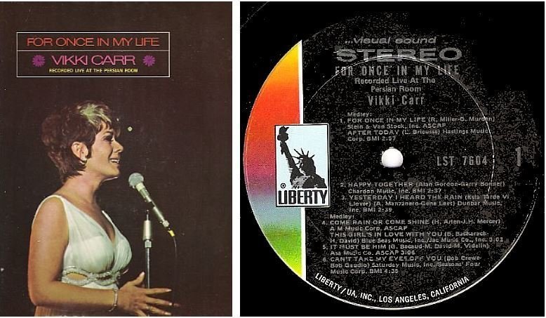 Carr, Vikki / For Once In My Life (1969) / Liberty LST-7604 (Album, 12" Vinyl)