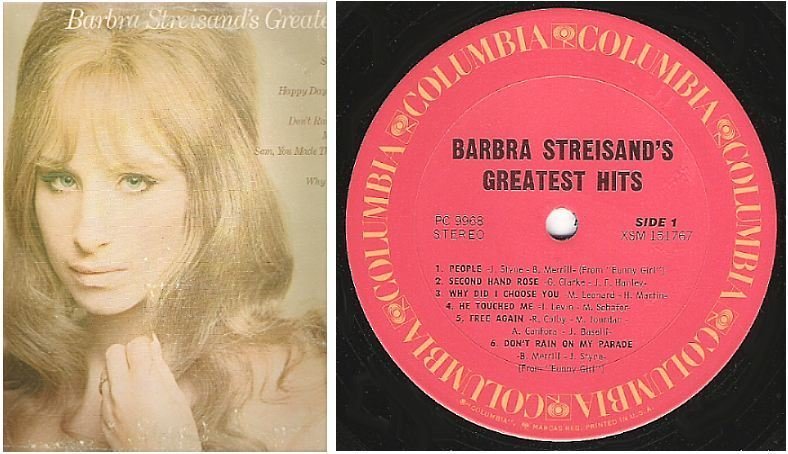 Streisand, Barbra / Greatest Hits (1970) / Columbia PC-9968