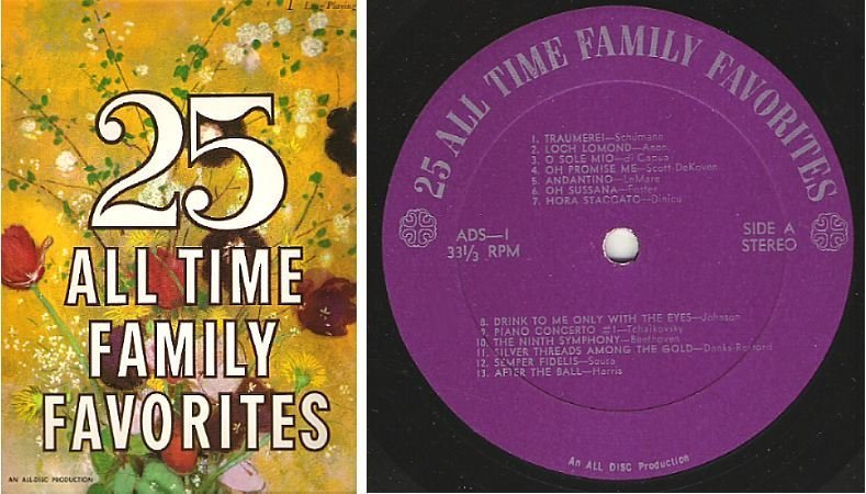 Various Composers / 25 All Time Family Favorites / All Disc ADS-1