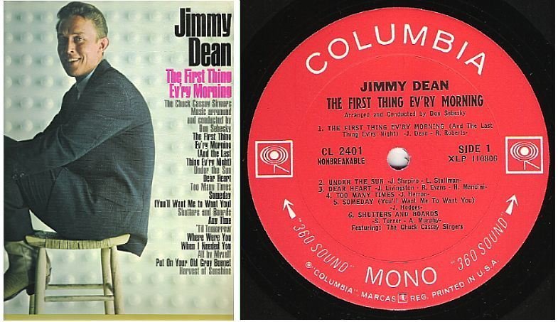 Dean, Jimmy / The First Thing Ev'ry Morning (1965) / Columbia CL-2401 (Album, 12" Vinyl)
