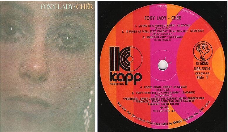 Cher / Foxy Lady (1972) / Kapp KRS-5514 (Album, 12" Vinyl)