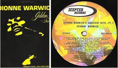 Warwick, Dionne / Golden Hits - Part One (1967) / Scepter SPS-565