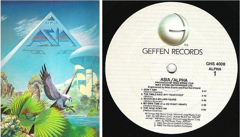 Asia / Alpha (1983) / Geffen GHS-4008 (Album, 12" Vinyl)