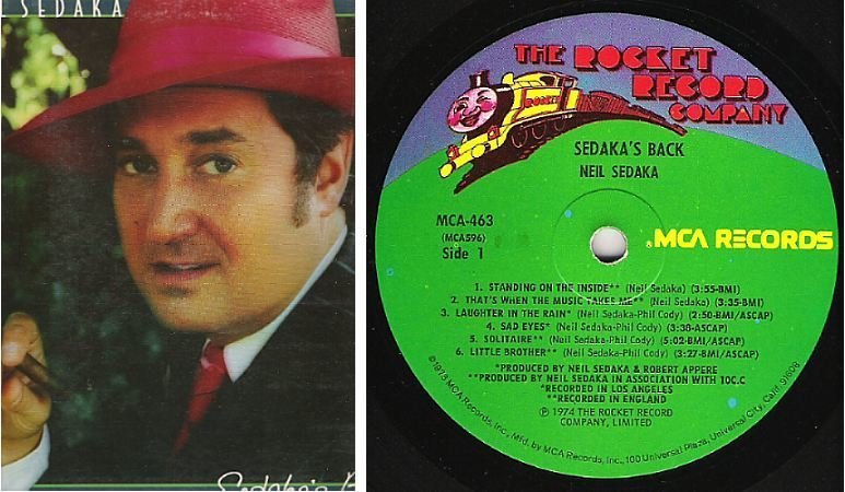 Sedaka, Neil / Sedaka's Back (1974) / Rocket MCA-463