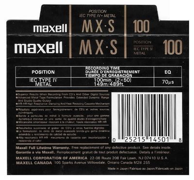 Maxell / MX-S 100 / Black-Gold-White-Grey