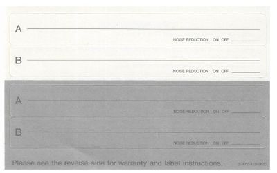 Sony / Set of 4 Stickers for Cassettes / No. 2-477-119-01