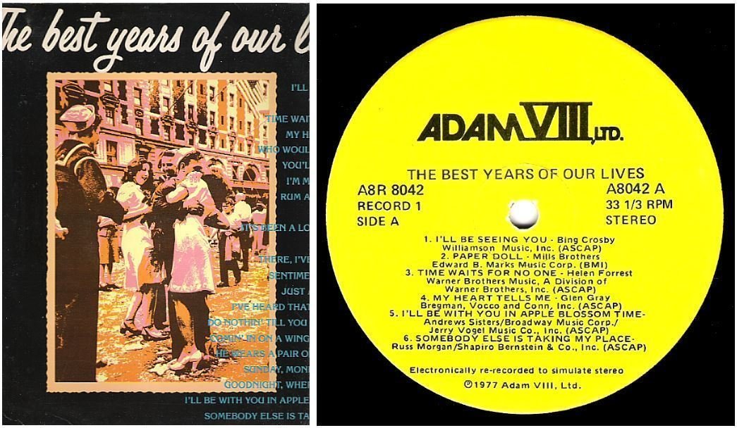 Various Artists / The Best Years of Our Lives (1977) / Adam VIII A8R-8042 / Double LP