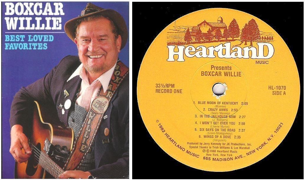 Boxcar Willie / Best Loved Favorites (1988) / Heartland HL-1070, HL-1071 (Album, 12" Vinyl) / 2 LP Set