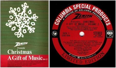Various Artists / Christmas - A Gift of Music - Volume 2 (1968) / Columbia Special Products CSS-834