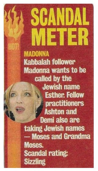 Madonna / Scandal Meter (July 2004)
