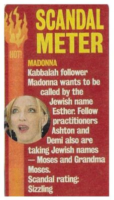 Madonna / Scandal Meter (July 2004)