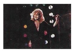 Led Zeppelin / Robert Plant on Stage-Colored Lights in Background (1970s)