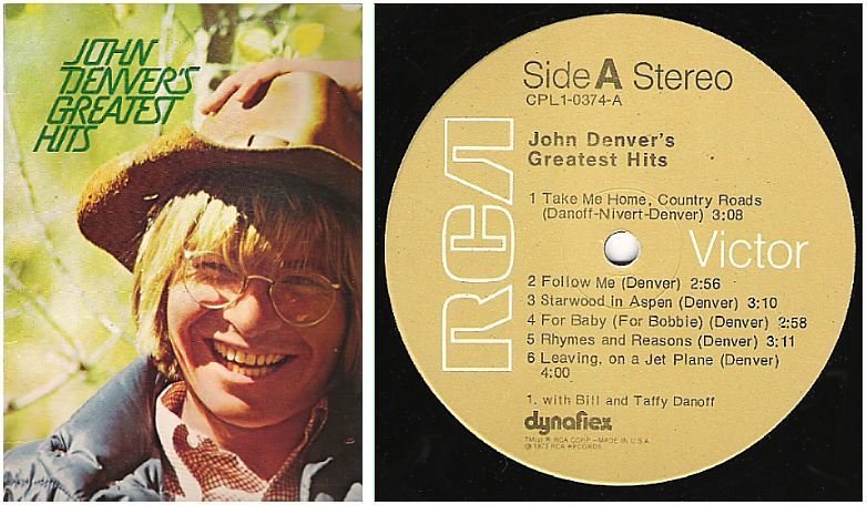 Denver, John / Greatest Hits (1973) / RCA Victor CPL1-0374 (Album, 12&quot; Vinyl)