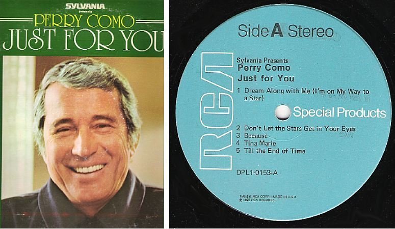 Como, Perry / Just For You (1975) / RCA Special Products DPL1-0153 (Album, 12" Vinyl)