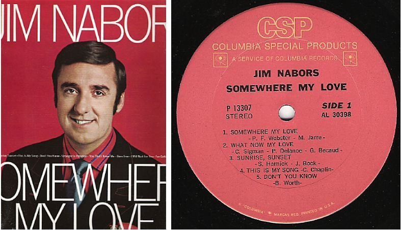 Nabors, Jim / Somewhere My Love / Columbia Special Products P-13307 (Album, 12" Vinyl)