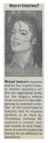 Jackson, Michael / Back By Christmas? (1993)