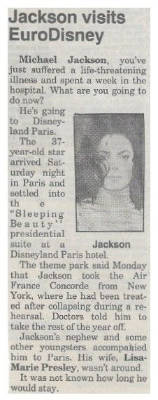 Jackson, Michael / Jackson Visits EuroDisney (1995)
