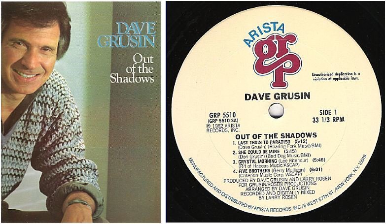 Grusin, Dave / Out of the Shadows (1982) / Arista GRP-5510 (Album, 12&quot; Vinyl)