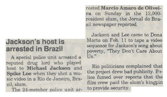 Jackson, Michael / Jackson&#39;s Host is Arrested in Brazil (1996)