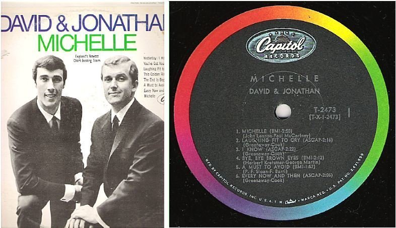 David + Jonathan / Michelle (1966) / Capitol T-2473 (Album, 12" Vinyl)