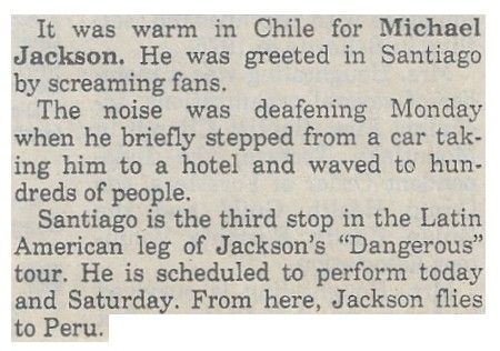 Jackson, Michael / It Was Warm in Chile (1993)