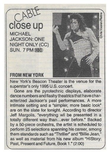 Jackson, Michael / Michael Jackson: One Night Only (1995)