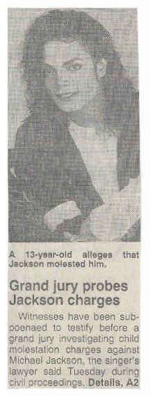 Jackson, Michael / Grand Jury Probes Jackson Charges (1993)