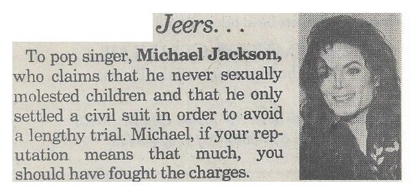Jackson, Michael / Should Have Fought the Charges (1995)