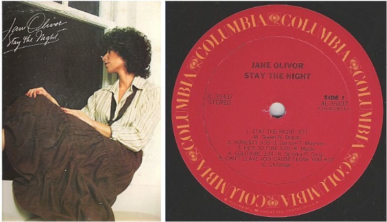 Olivor, Jane / Stay the Night (1978) / Columbia JC-35437 (Album, 12" Vinyl)