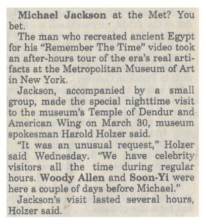 Jackson, Michael / Michael Jackson at the Met? (1994)