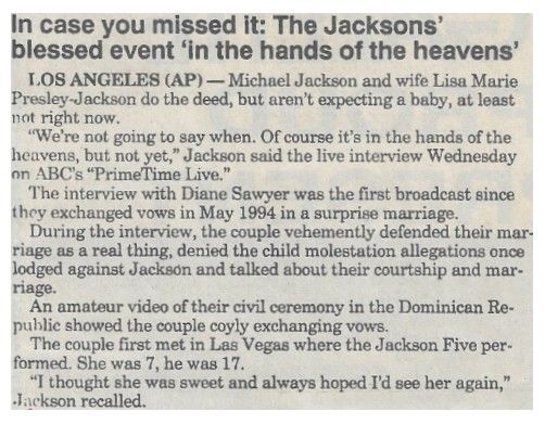 Jackson, Michael / Blessed Event (1995)