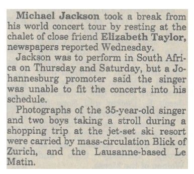 Jackson, Michael / Resting at the Chalet (1993)